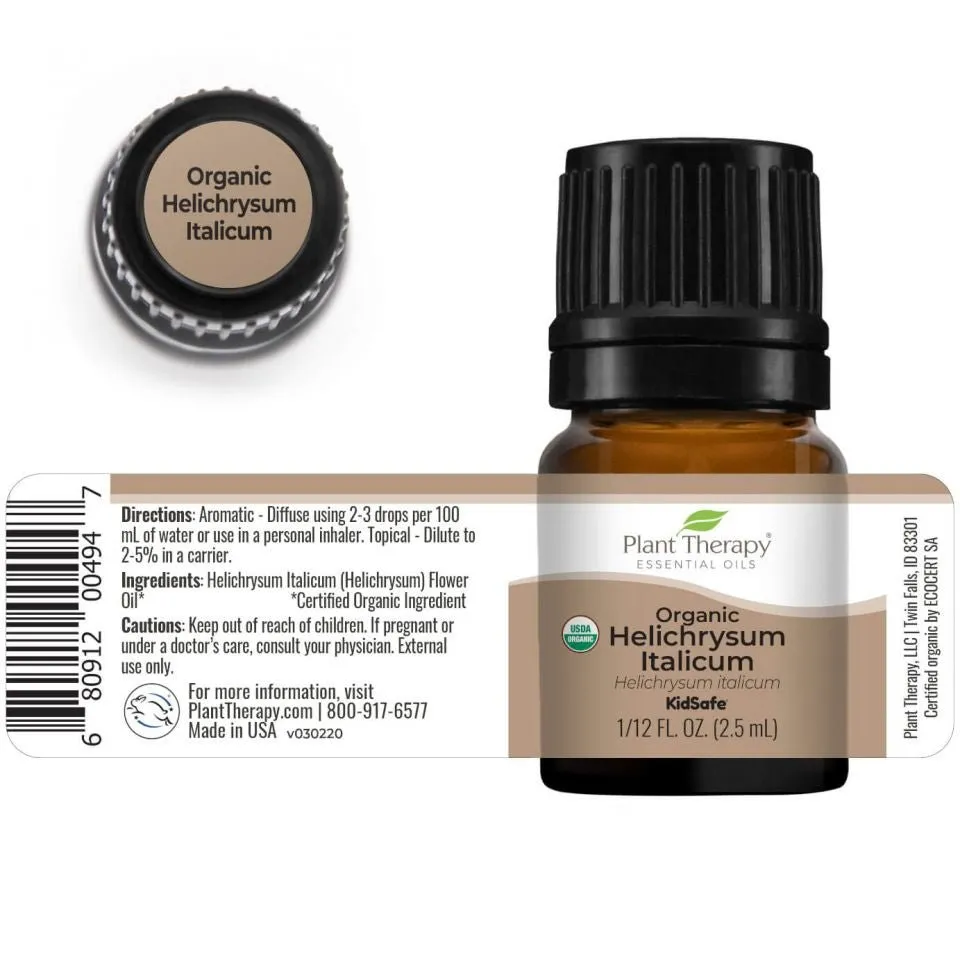 Plant Therapy Helichrysum Italicum Organic Essential Oil