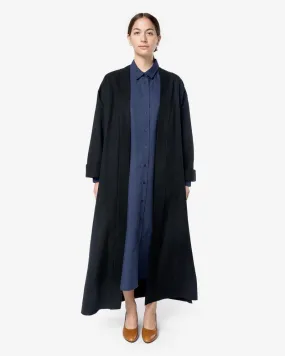 Raw Cut Malarich Coat in Black