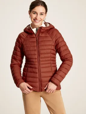 Red Showerproof Packable Padded Coat