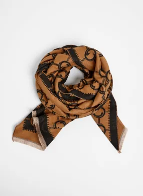 Reversible Circle Print Scarf