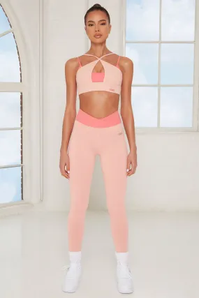 Revive Wrap V Waist Leggings in Pink