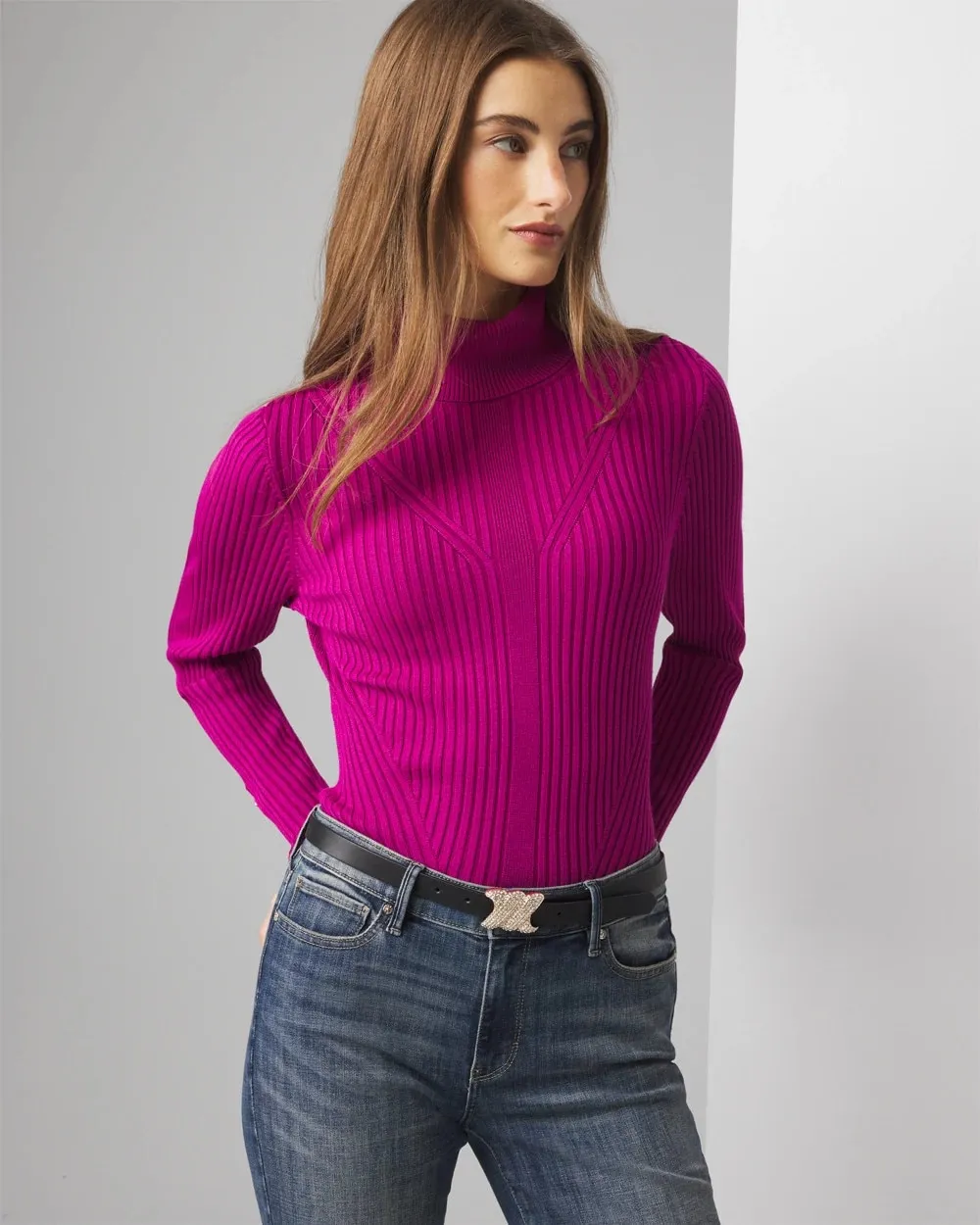 Ribbed Turtleneck Sweater