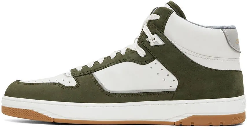 Santoni Green & White Sneak-Air Sneaker