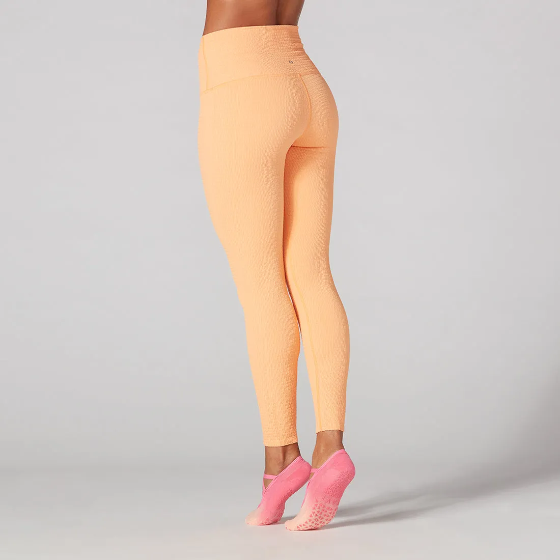 Seersucker High Waisted 7/8 Leggings