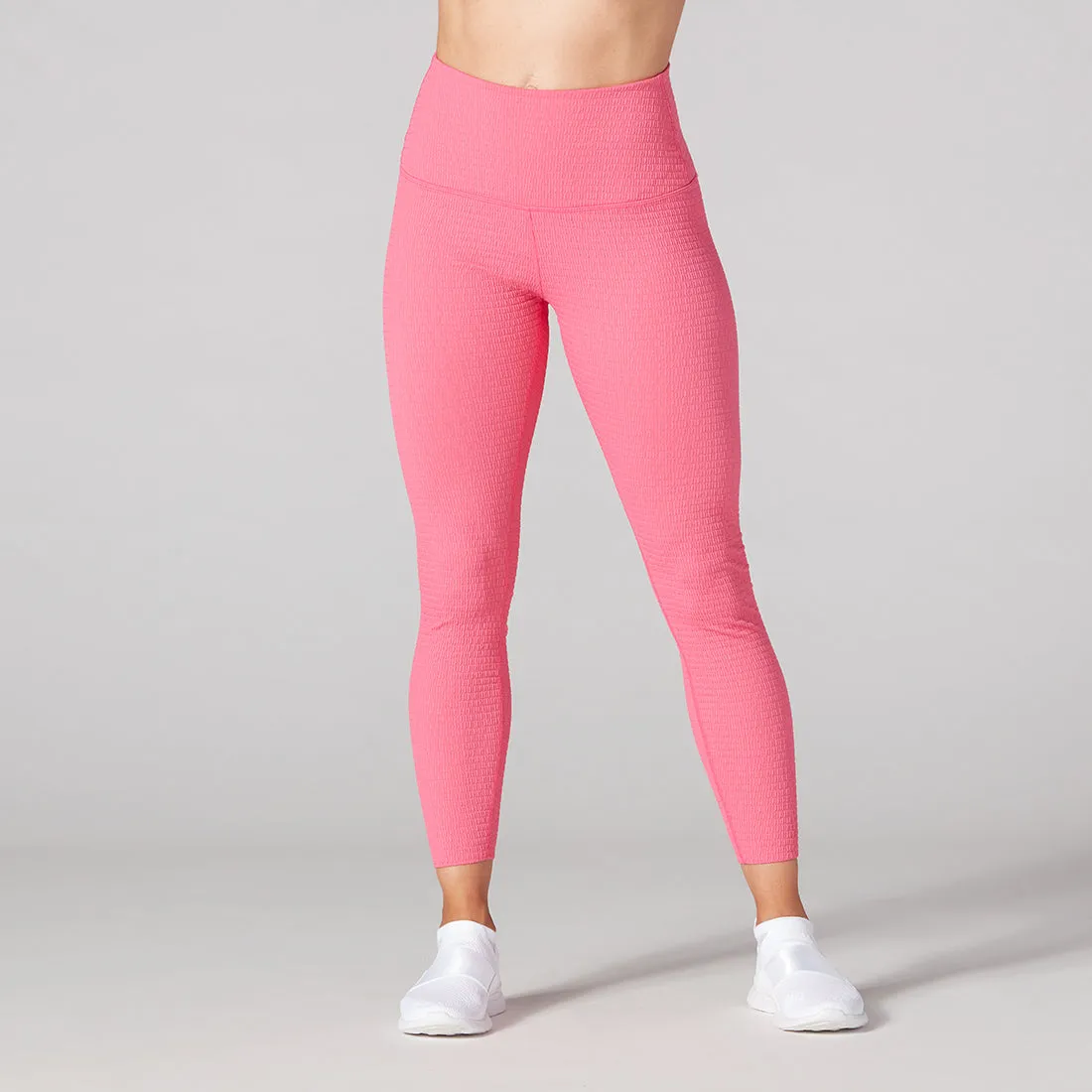 Seersucker High Waisted 7/8 Leggings