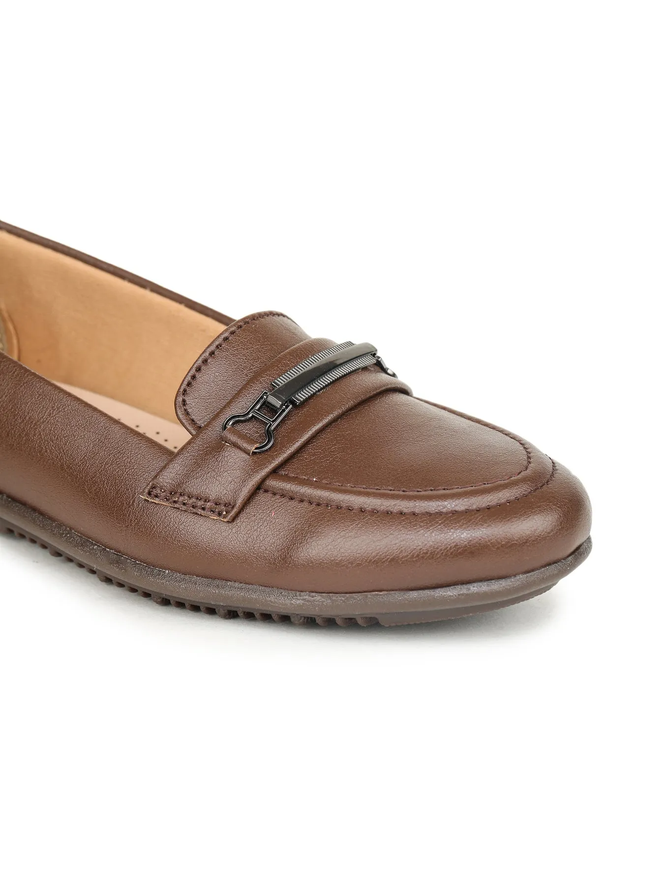 Shezone Brown Women Flats