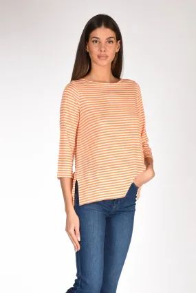 Shirt C Zero Tshirt Righe Arancio/bianco Donna