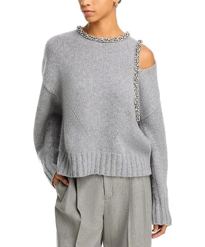 SIMKHAI Monroe Crystal Embellished Sweater