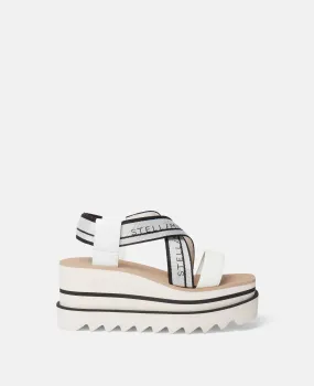 Sneak-Elyse Striped Platform Sandals