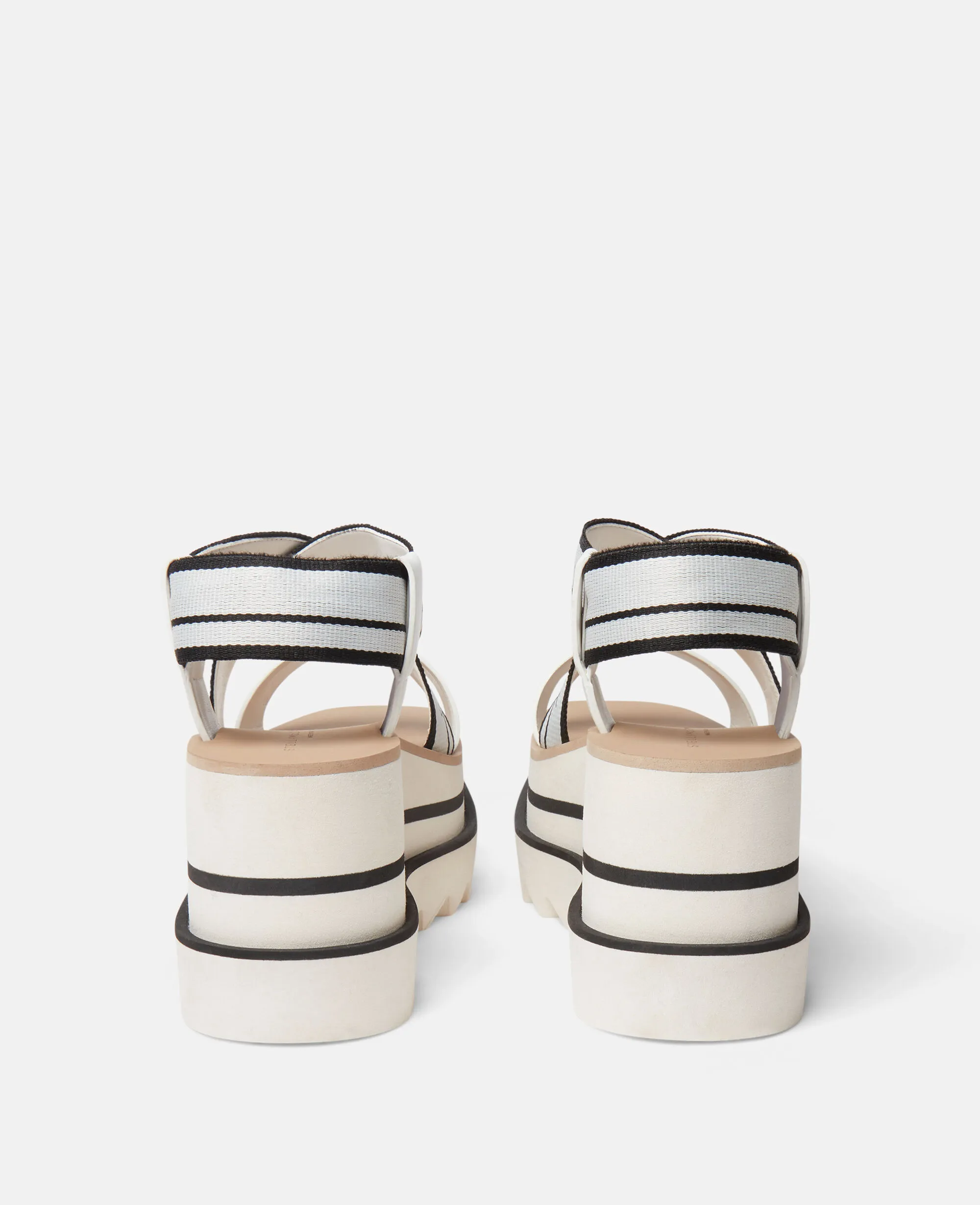 Sneak-Elyse Striped Platform Sandals