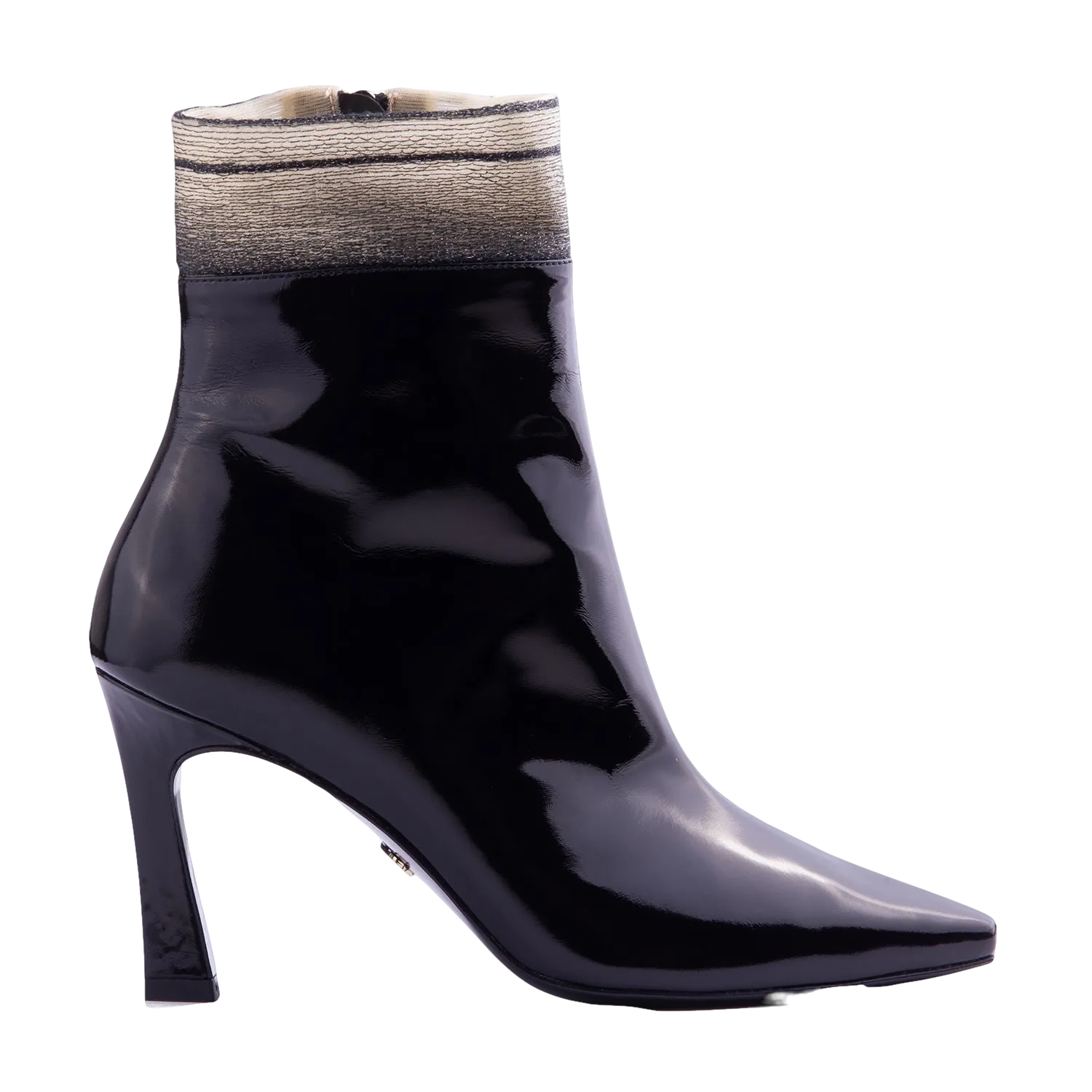 Sock Boot 85 Black Patent