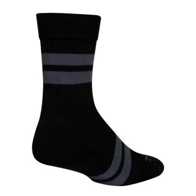 SockGuy Trailhead New School Black SGX 7 Socks - Size S/M Made in USA