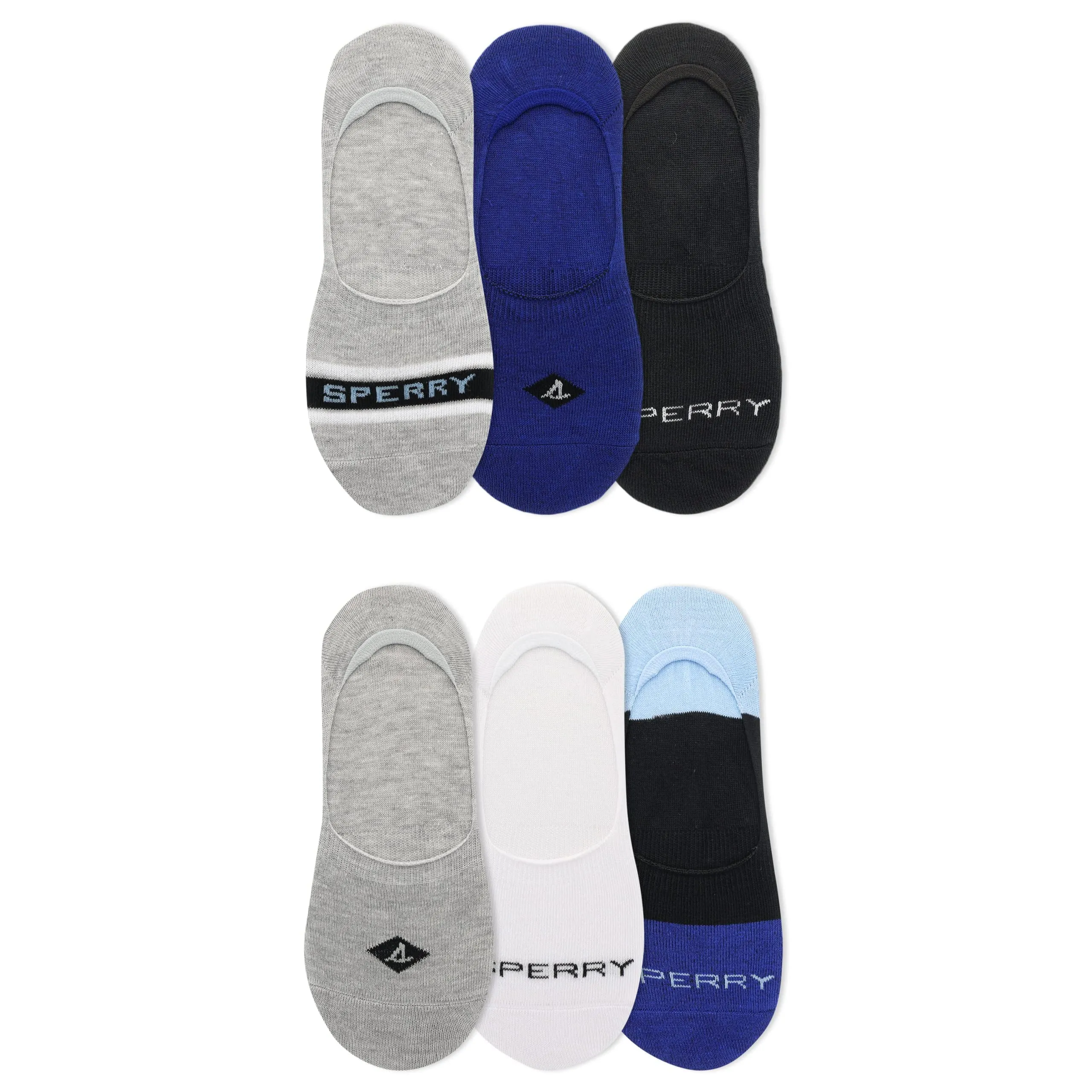 Sperry Men's Comfort Sneaker Liner Sock 6-Pack