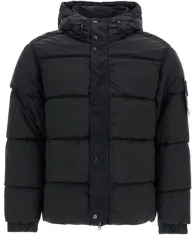 Stone Island hooded nylon metal puffer jacket