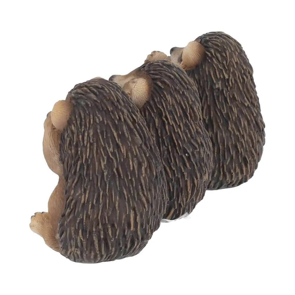Three Wise Hedgehogs Figurines