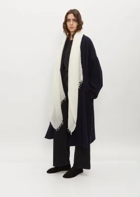 Washed Cashmere Silk Staffa Scarf — Snow