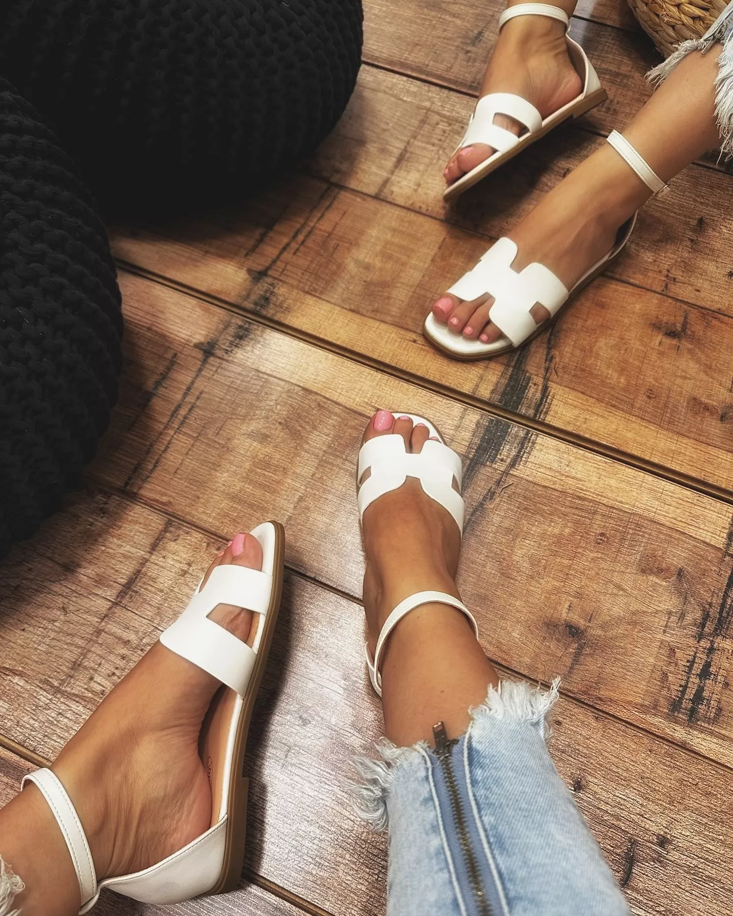 Women sandals E394 - WHITE