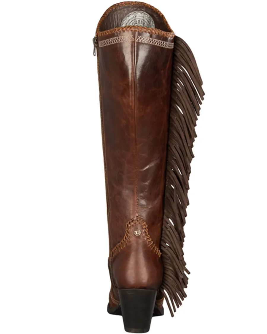 Women's Domingo Fringed Boots - Brown