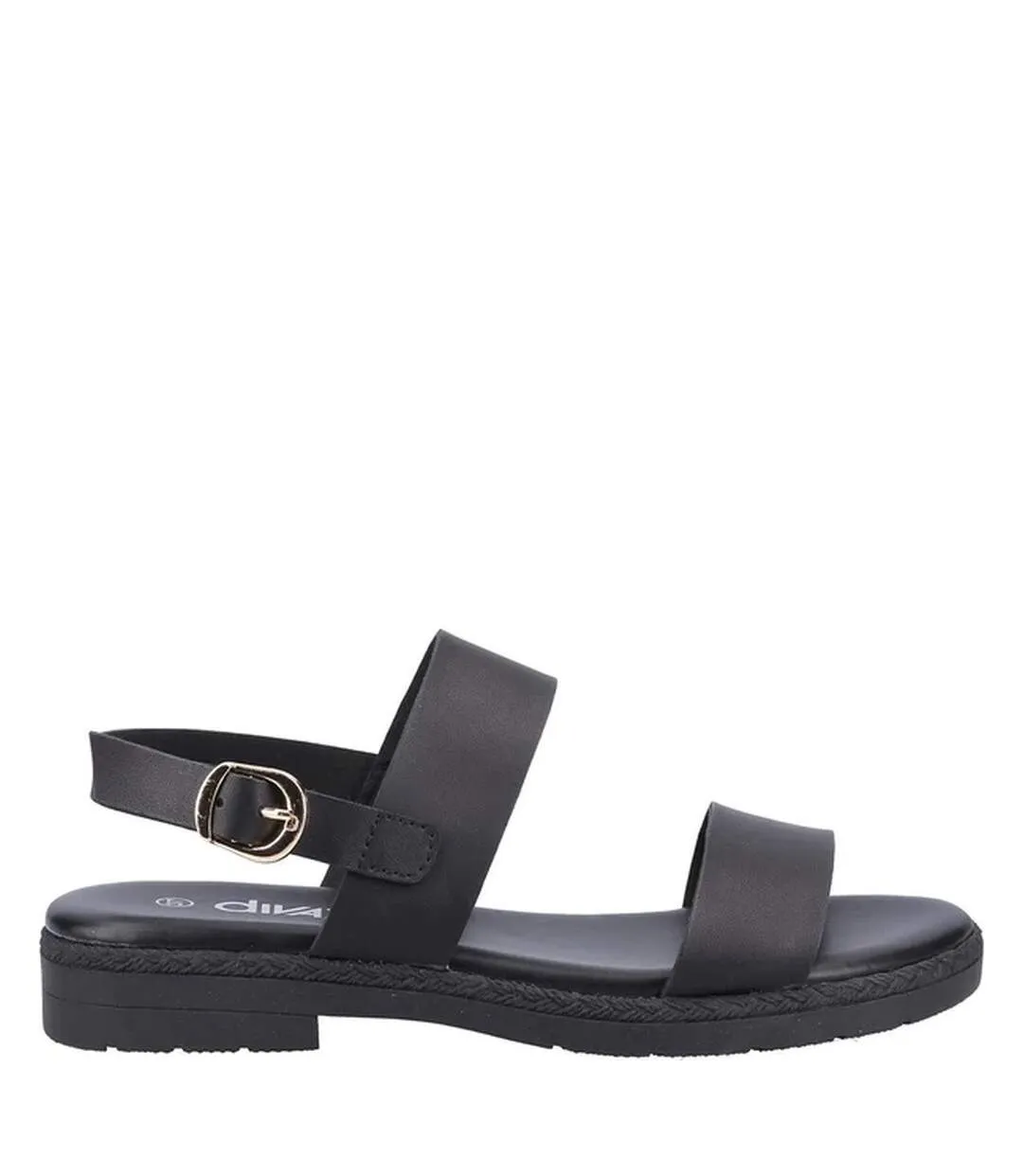 Womens/ladies mia sandals black Divaz