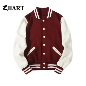 Xituodai Man Boys Baseball jackets S 3XL Wine Red Black Royal Blue Red Navy Blue Couple Clothes Autumn Winter