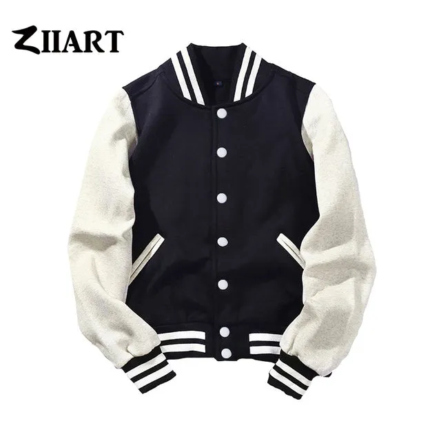 Xituodai Man Boys Baseball jackets S 3XL Wine Red Black Royal Blue Red Navy Blue Couple Clothes Autumn Winter