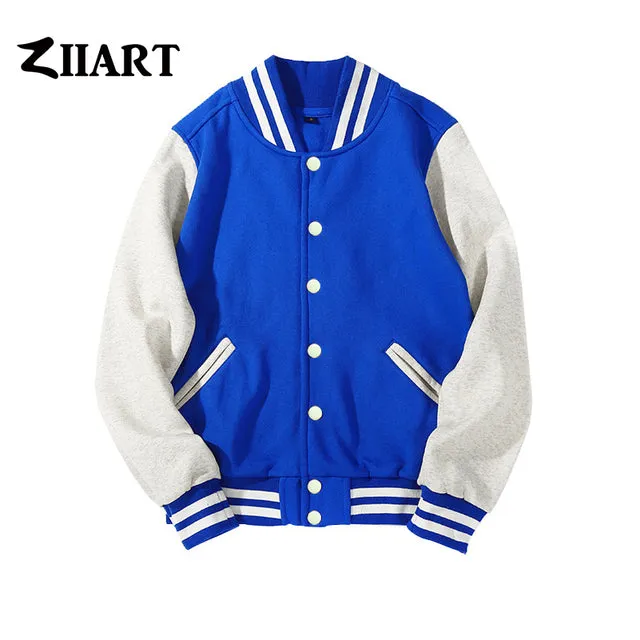 Xituodai Man Boys Baseball jackets S 3XL Wine Red Black Royal Blue Red Navy Blue Couple Clothes Autumn Winter