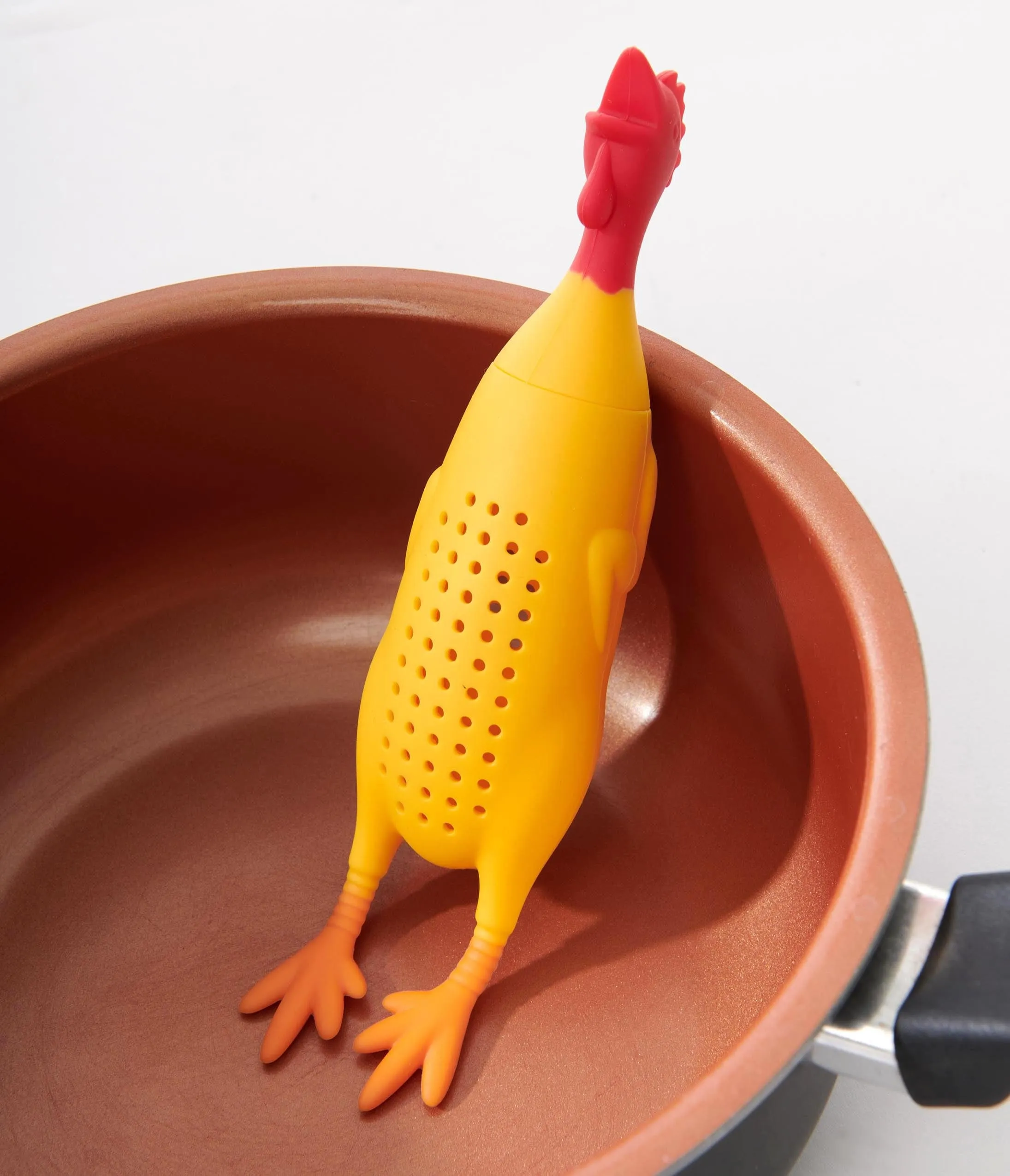 Yellow Le Crock Coq Chicken Herb Infuser
