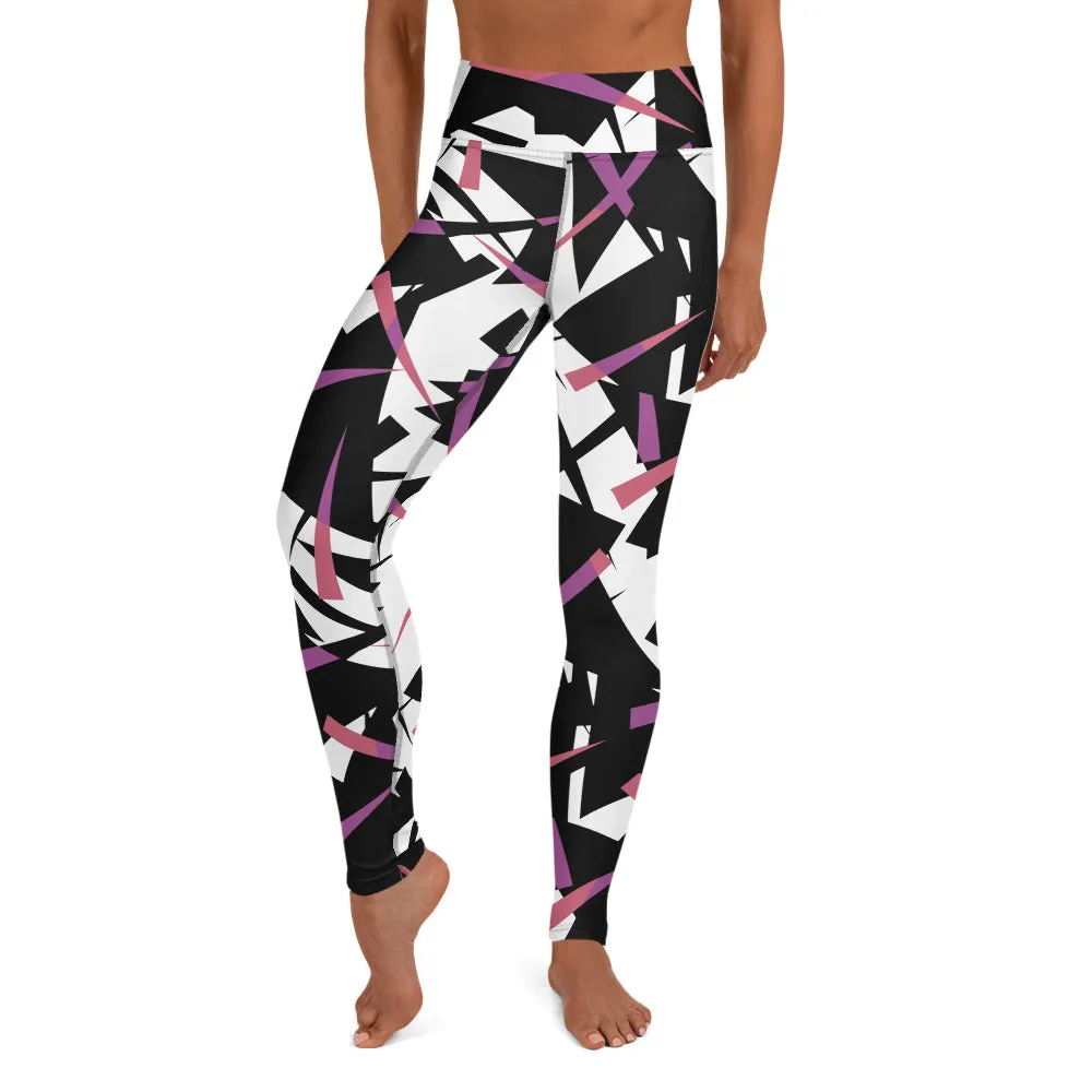 Yoga Leggings Geo Pink and Purple