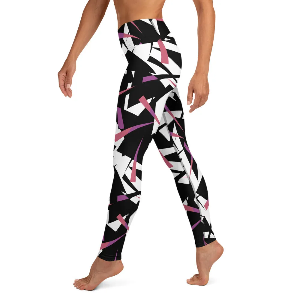 Yoga Leggings Geo Pink and Purple