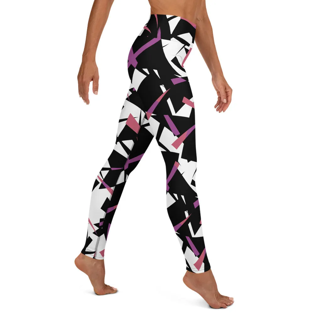 Yoga Leggings Geo Pink and Purple