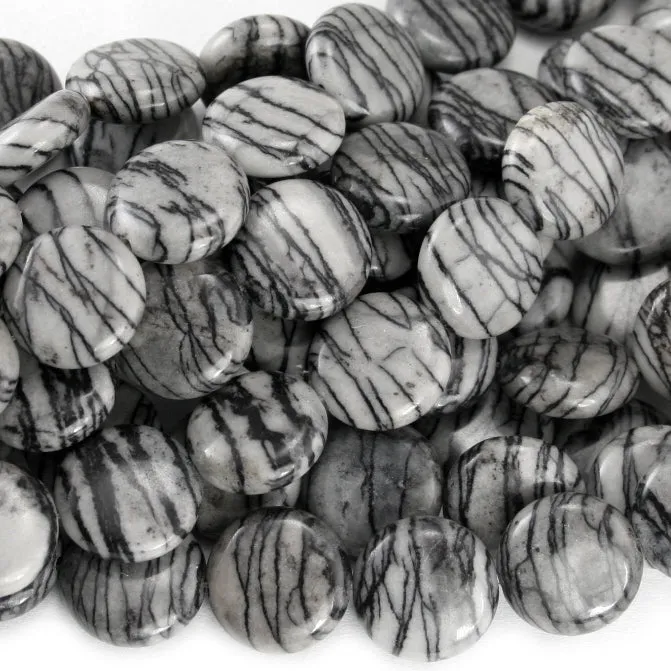 Zebra Jasper Coin 12mm